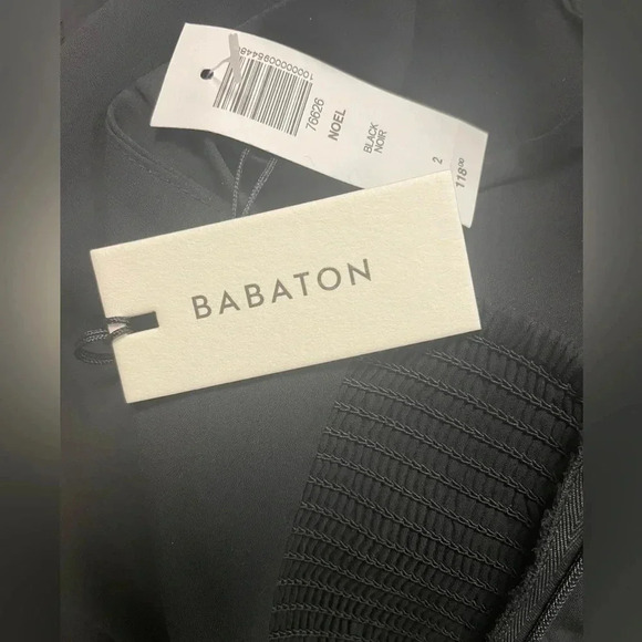 Babaton Black Spaghetti Strap MIDI Dress Size 2 - Picture 11 of 15